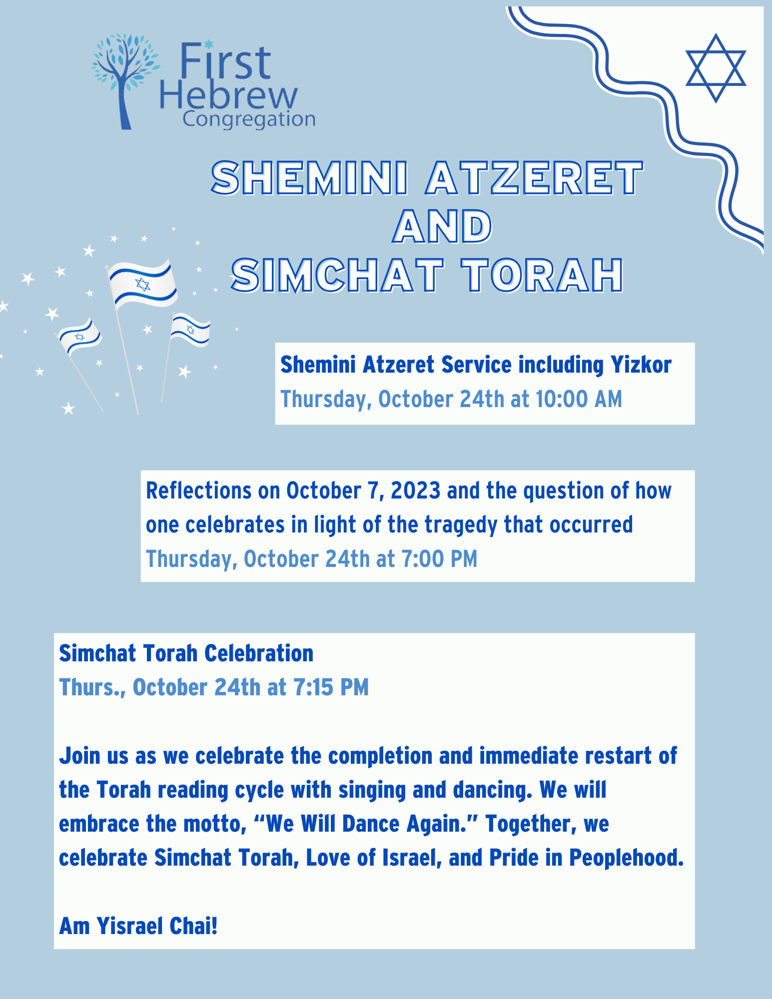 Shemini Atzeret & Yizkur